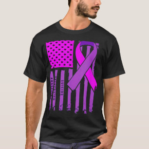 American Flag Ribbon Suicide Awareness Mental Heal T-Shirt
