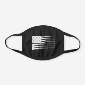 American Flag Rifle II Black Cotton Face Mask (Front)