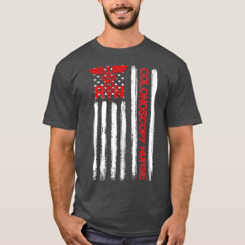 American Flag RN Colonoscopy Nurse GI Premium T_Shirt