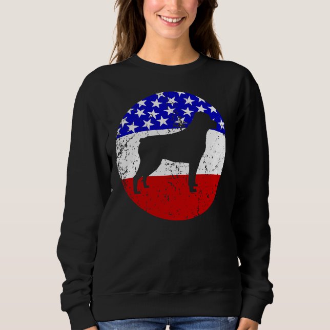 American Flag Rottweiler Dog Sweatshirt (Front)