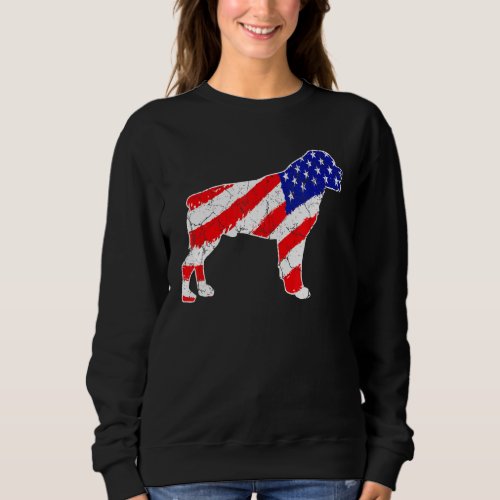 American Flag Rottweiler Patriotic Dog Dad Dog Mom Sweatshirt