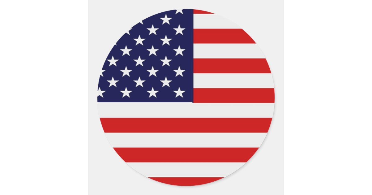 American Flag Round Stickers | Zazzle.com