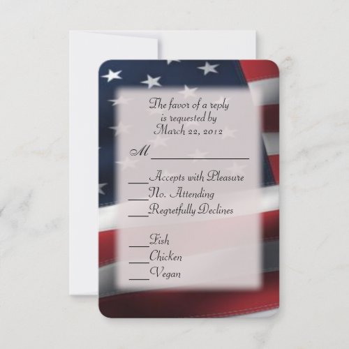 American Flag RSVP with Entree Choices