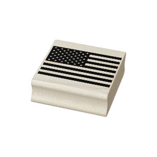 American Flag Rubber Stamp