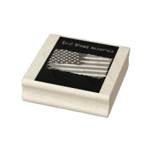 American flag rubberstamp customizable