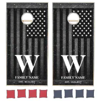 Rustic American Flag Cornhole Game Board, Zazzle