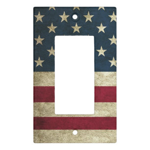 American Flag Rustic Light Switch Cover
