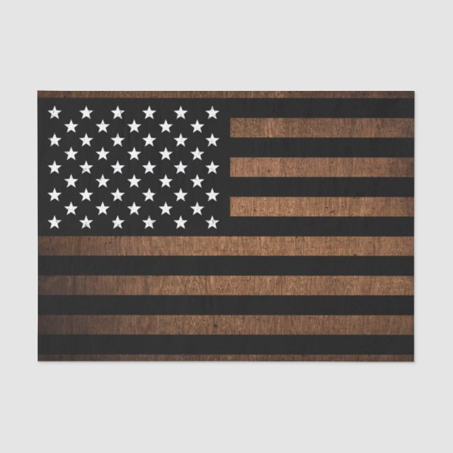 American Flag Rustic USA Patriotic Tissue Paper