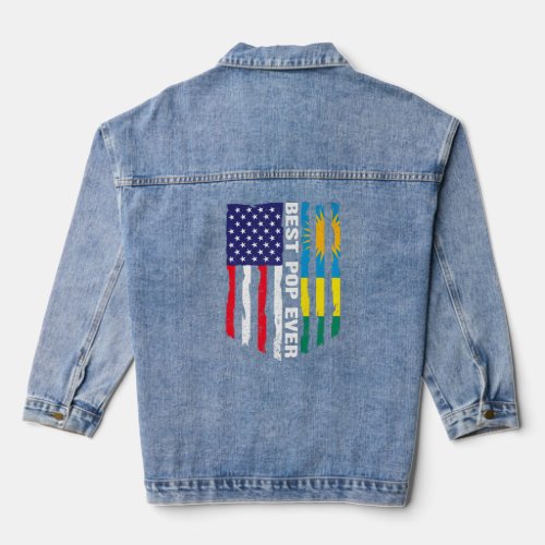 American Flag  Rwanda Flag Best Pop Ever Patrioti Denim Jacket
