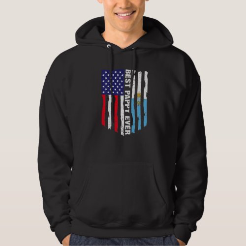American Flag  San Marino Flag Best Pappy Ever Fa Hoodie