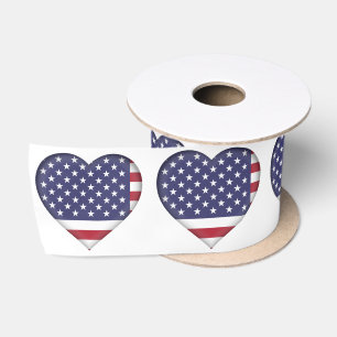 American flag satin ribbon