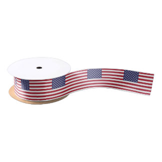 American Flag Satin Ribbon