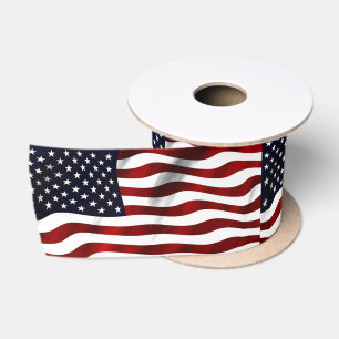 American Flag Satin Ribbon