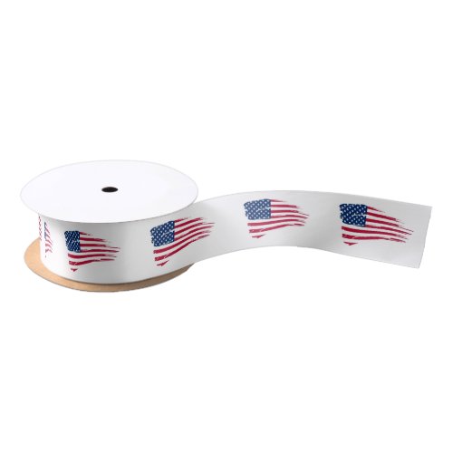 American Flag Satin Ribbon