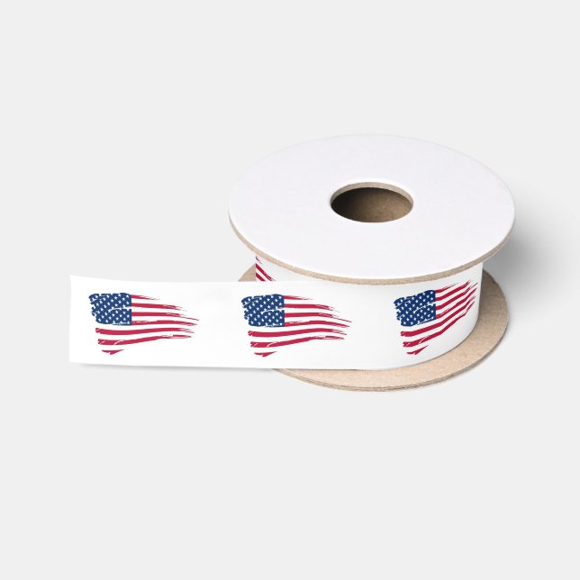 American Flag Satin Ribbon (Spool)