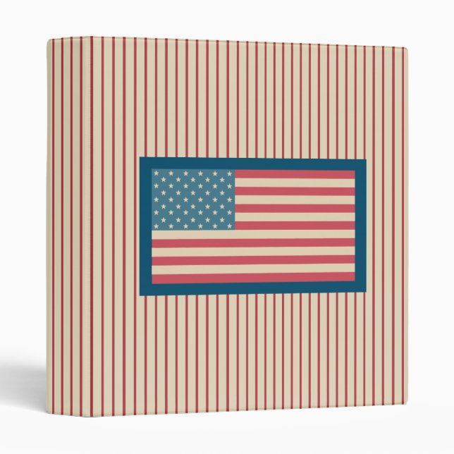 American Flag Scrapbook Binder (Front/Spine)