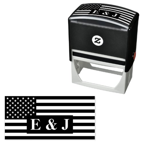 American Flag Self_inking Stamp