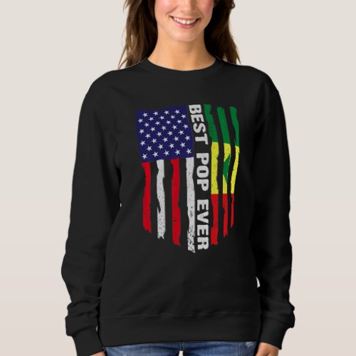 American Flag  Senegal Flag Best Pop Ever Family Sweatshirt