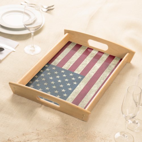 American Flag Serving Tray