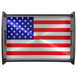 American Flag Serving Tray