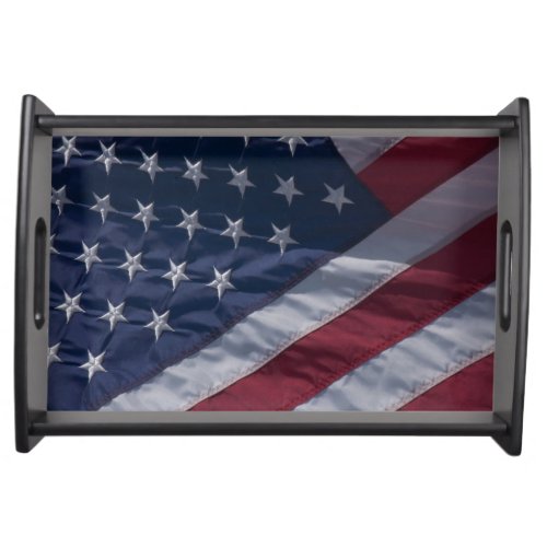 American flag serving tray