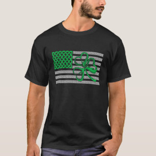 American Flag Shamrock Clovers St Patricks Day Men T-Shirt