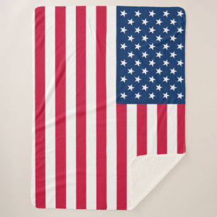 American Flag Sherpa Blanket