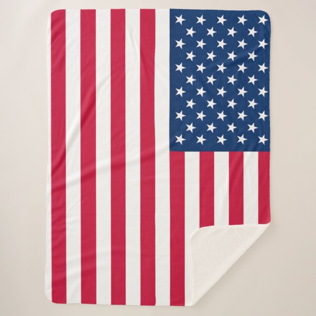 American Flag Sherpa Blanket (Front)