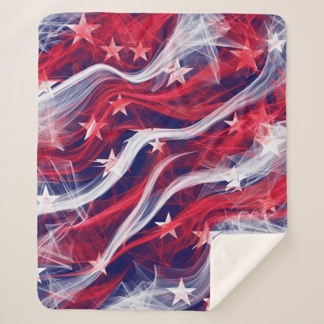 American flag Sherpa blanket (Front)