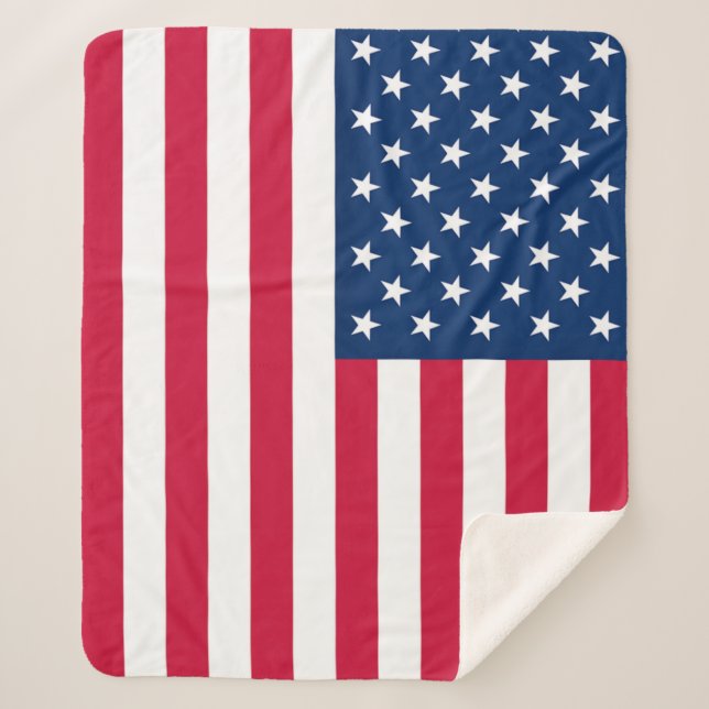 American Flag Sherpa Blanket (Front)