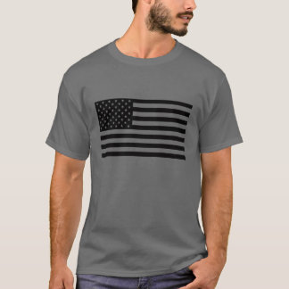 American Flag Shirt - Black Text