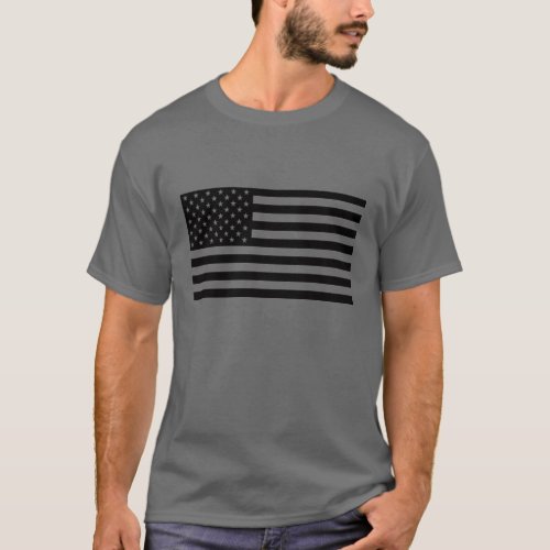 American Flag Shirt _ Black Text