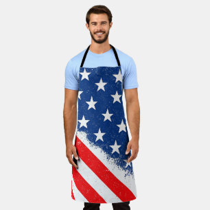 American Flag Shirt USA Patriotic Star Stripes Apron