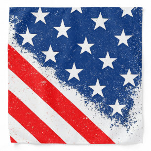 American Flag Shirt USA Patriotic Star Stripes Bandana