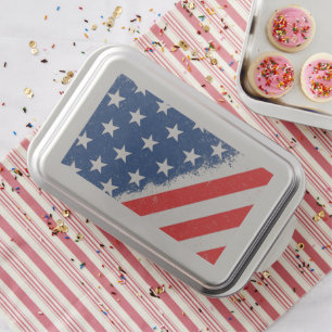 American Flag Shirt USA Patriotic Star Stripes Cake Pan