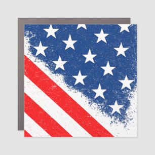 American Flag Shirt USA Patriotic Star Stripes Car Magnet