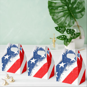American Flag Shirt USA Patriotic Star Stripes Favor Boxes