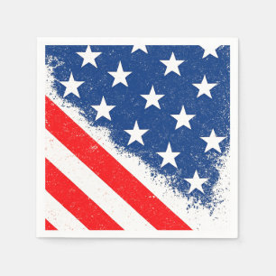 American Flag Shirt USA Patriotic Star Stripes Napkins