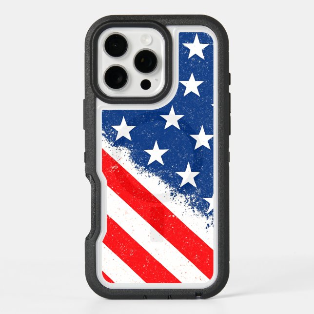 American Flag Shirt USA Patriotic Star Stripes Otterbox iPhone Case (Back)
