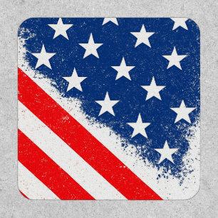 American Flag Shirt USA Patriotic Star Stripes Patch