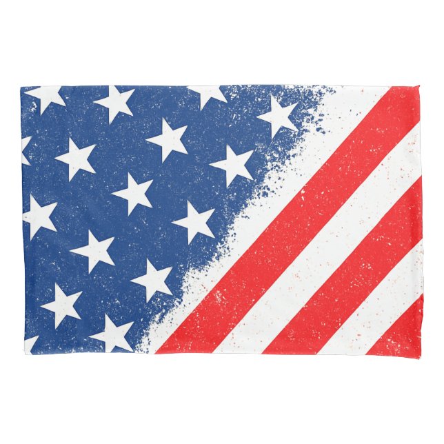 American Flag Shirt USA Patriotic Star Stripes Pillow Case (Front)