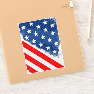 American Flag Shirt USA Patriotic Star Stripes Sticker
