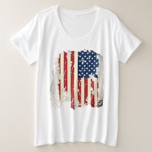 American Flag Shirt Women Patriotic Shirt Vintage 