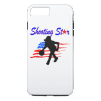 AMERICAN FLAG SHOOTING STAR BASKETBALL GIRL