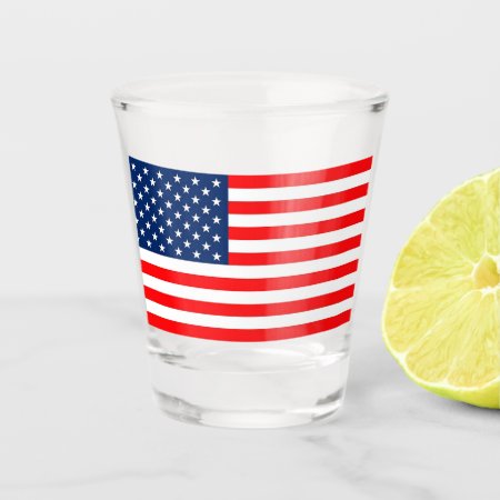 American Flag Shot Glass