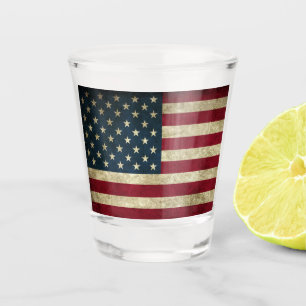 American Flag Shot Glass