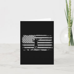 American Flag Shuttle Badminton Card