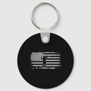 American Flag Shuttle Badminton Keychain