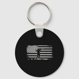 American Flag Shuttle Badminton Keychain