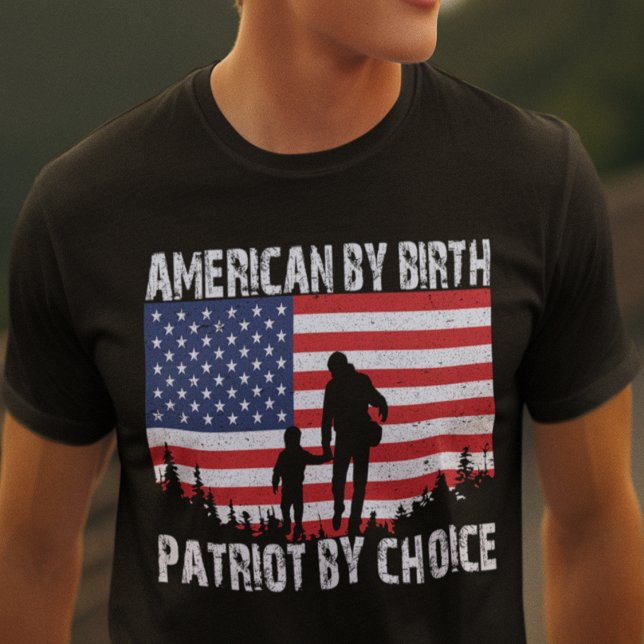American Flag Silhouette Patriot Quote T-Shirt (Creator Uploaded)